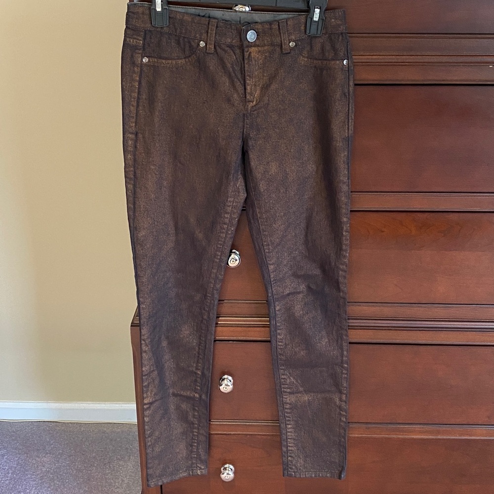 Calvin Klein Jeans shimmery gold/brown jeggings